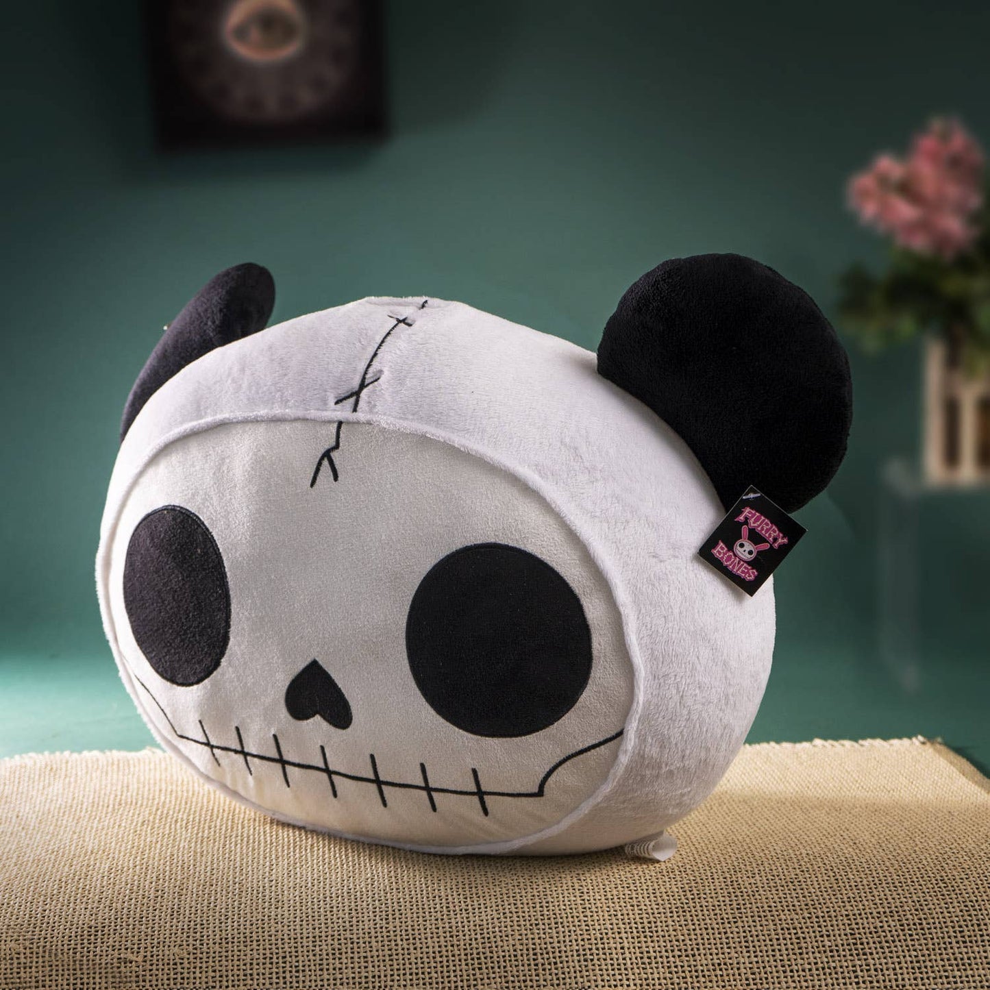 Furrybones Stuffed Plush Pillow Pandie Head - Oak Down Collectibles