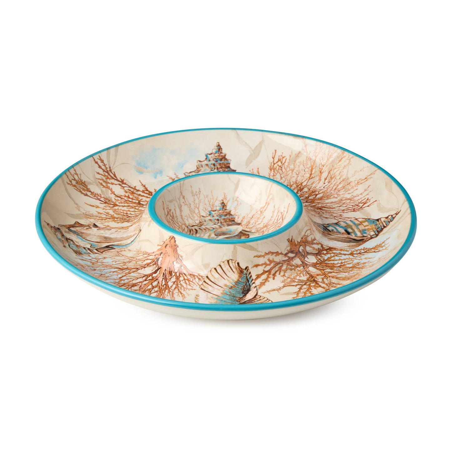 Escape to the Sea Chip & Dip, 13.75" - Oak Down Collectibles