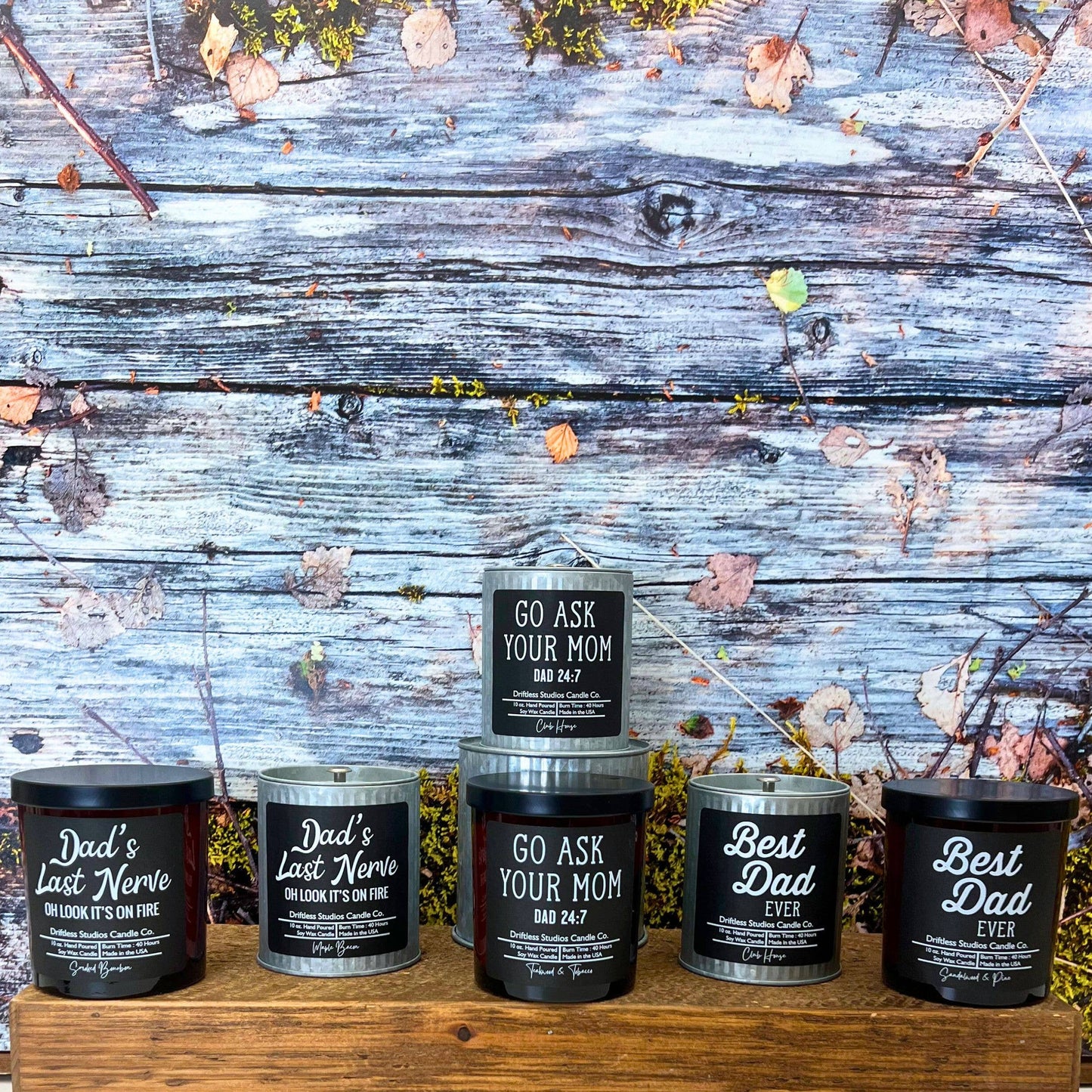 Dads Last Nerve - Fathers Day Gifts Candles - Soy Wax Candle - Oak Down Collectibles