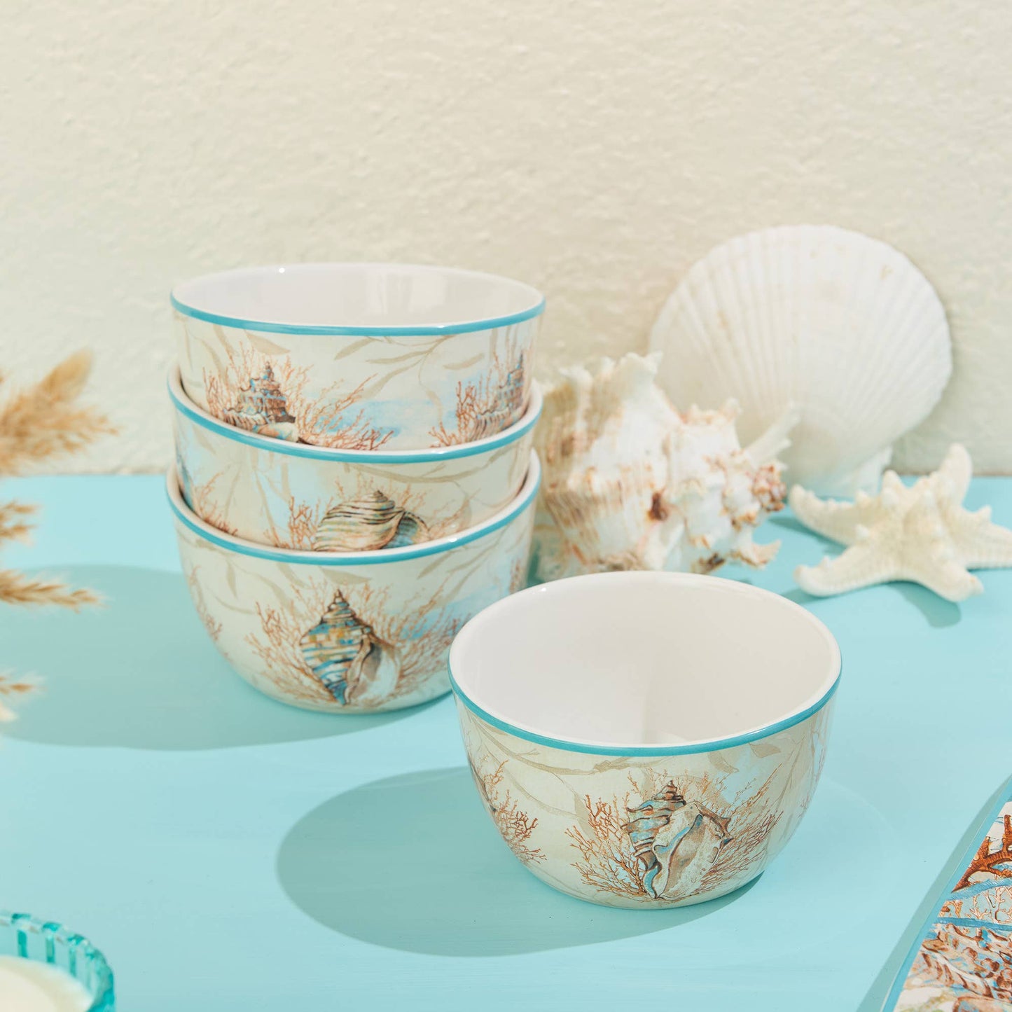 Escape to the Sea Ice Cream Bowl 5.25" x 3" 4 asst. - Oak Down Collectibles