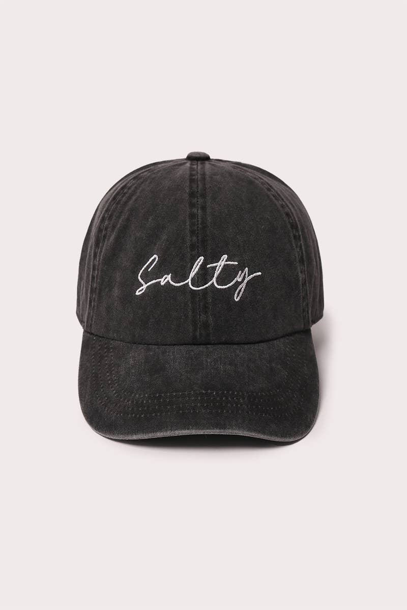 SALTY Script embroidered Baseball Cap