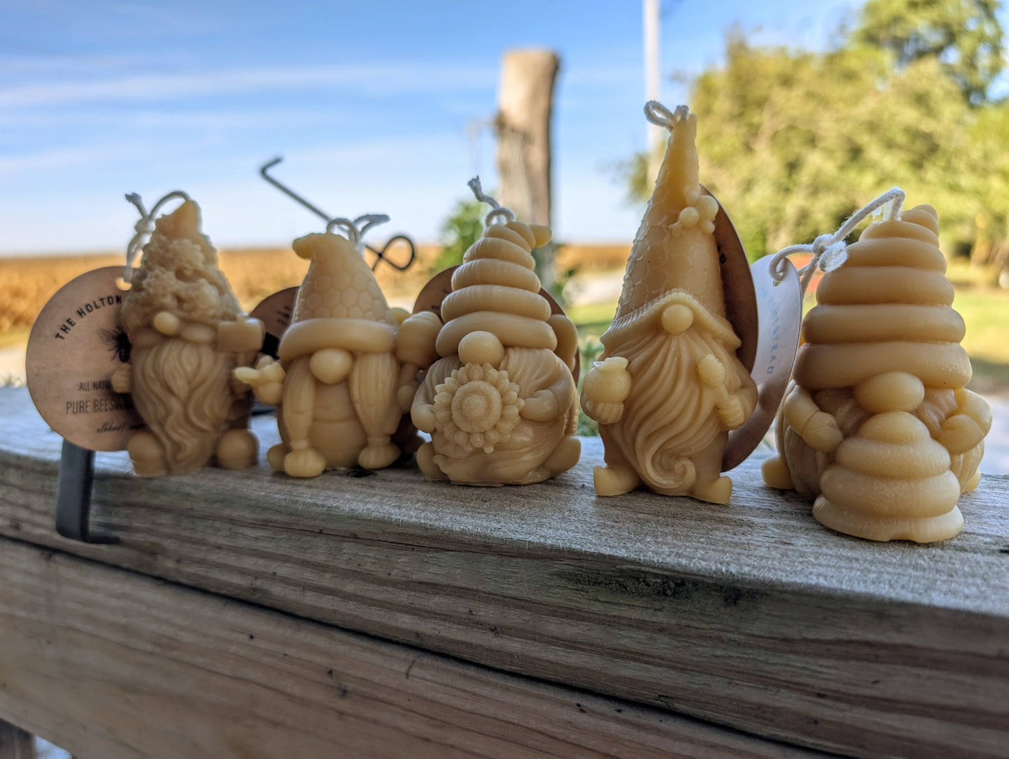 Beeswax Honey themed Gnome Candles - Oak Down Collectibles