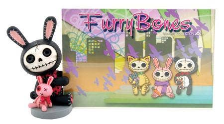 Furrybones Picture Frame Black Bun Bun - Oak Down Collectibles