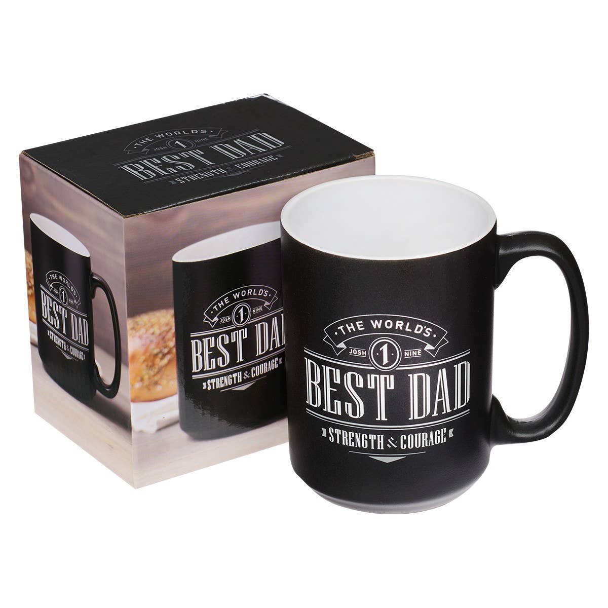 Mug Black/White Best Dad Josh. 1:9 - Oak Down Collectibles