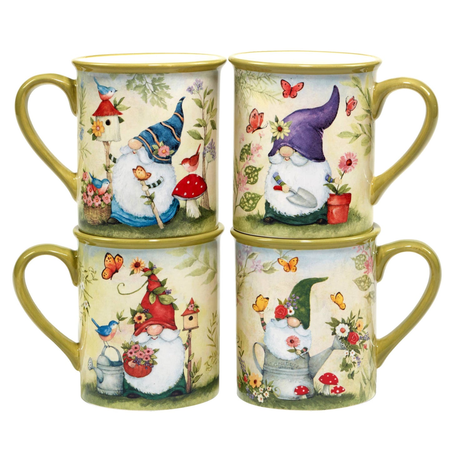 Garden Gnomes Mug 14 oz 4 asst - Oak Down Collectibles