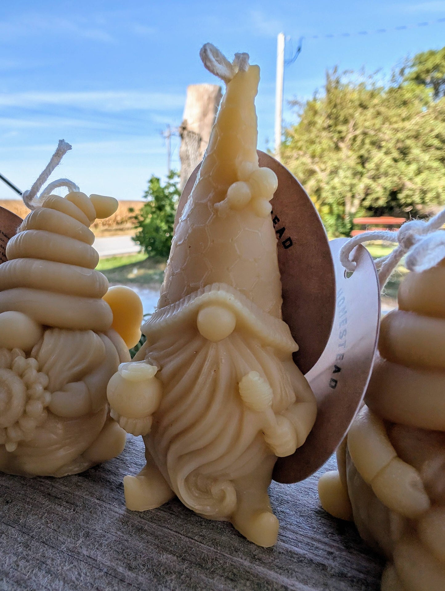 Beeswax Honey themed Gnome Candles - Oak Down Collectibles