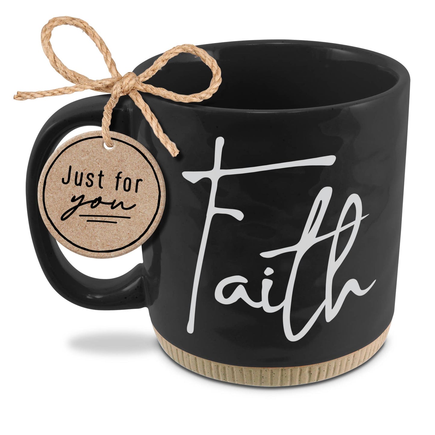 LCP Coffeecup Powerful Words Faith Black16Oz - Oak Down Collectibles