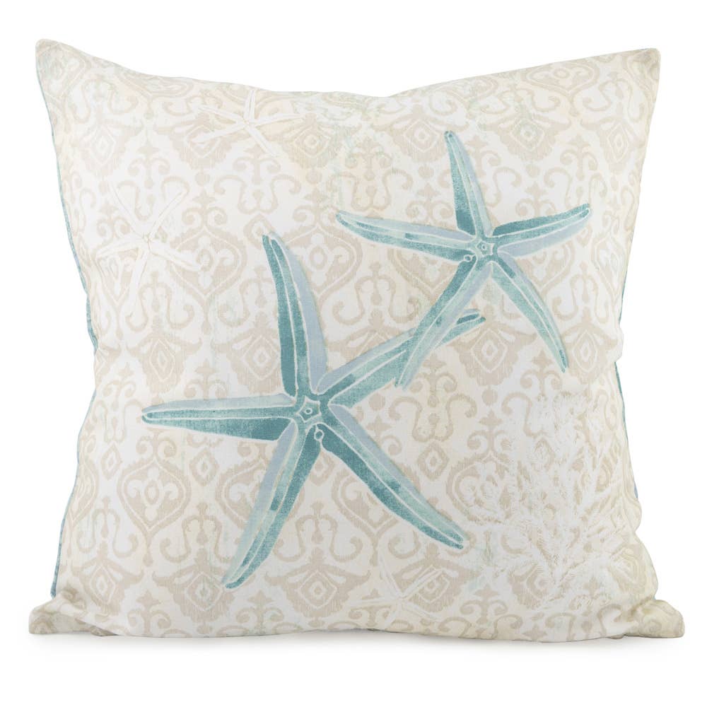 18" Dia Laguna Shells Cotton Pillow
