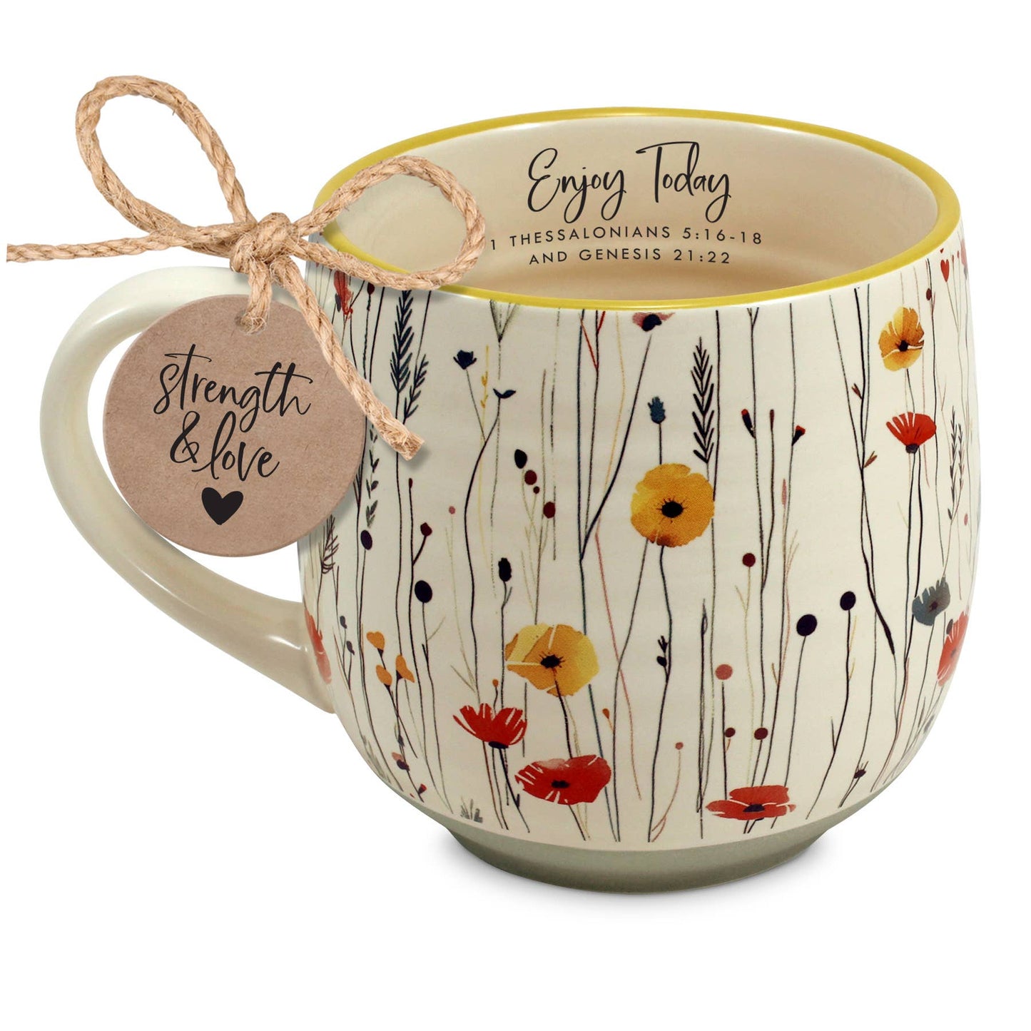 LCP Mug Enjoy Today Floral Strength And Live - Oak Down Collectibles