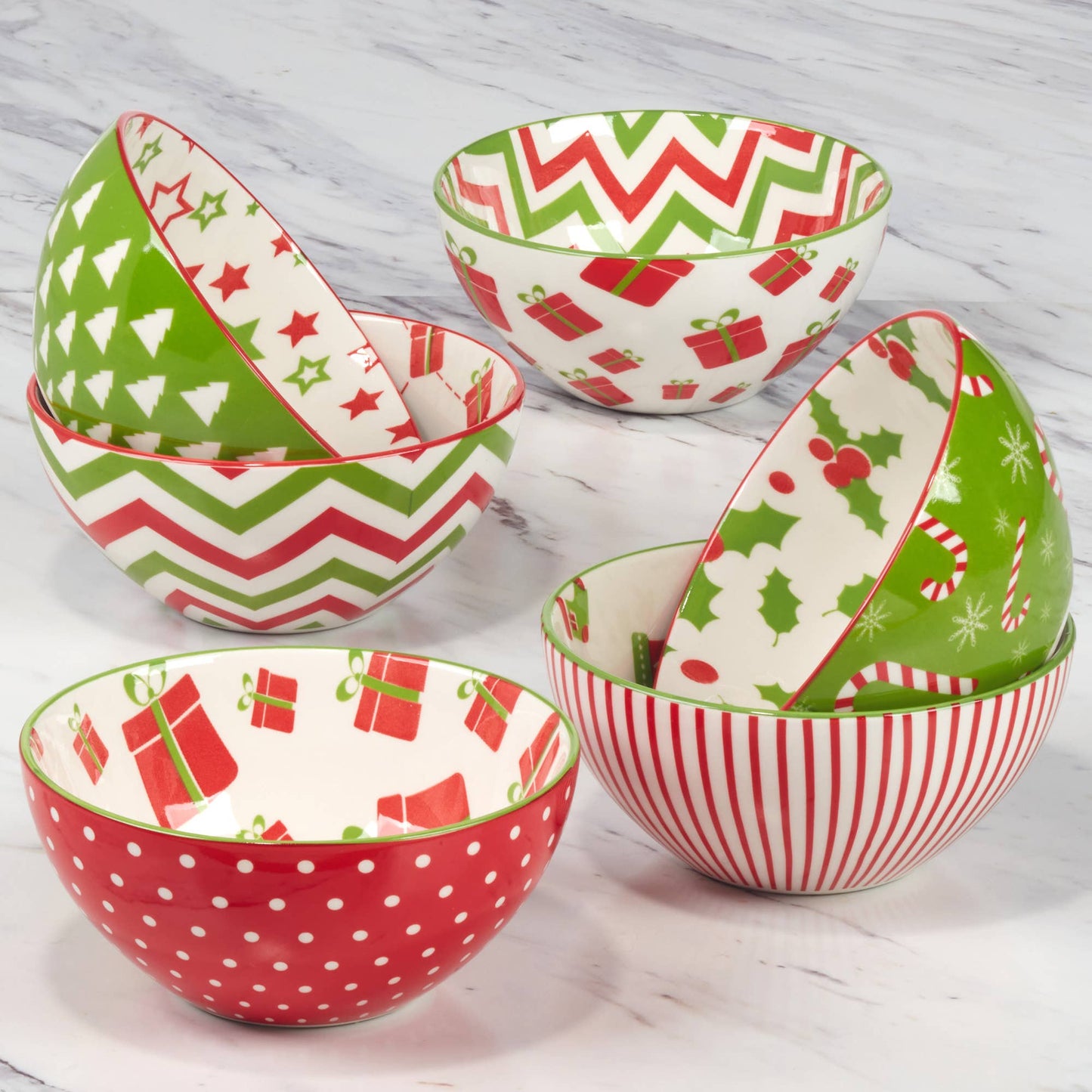 Holiday Fun Christmas All Purp Bowl 4.75x2.25 (6) asst.