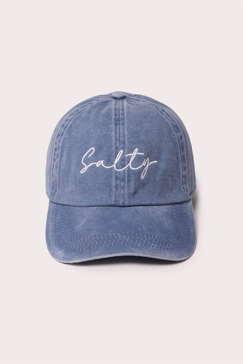 SALTY Script embroidered Baseball Cap