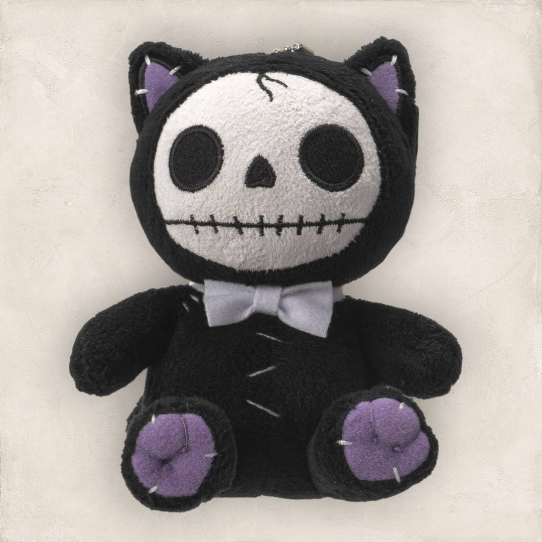 Furrybones Stuffed Plush Black Mao-Mao Cat Small - Oak Down Collectibles