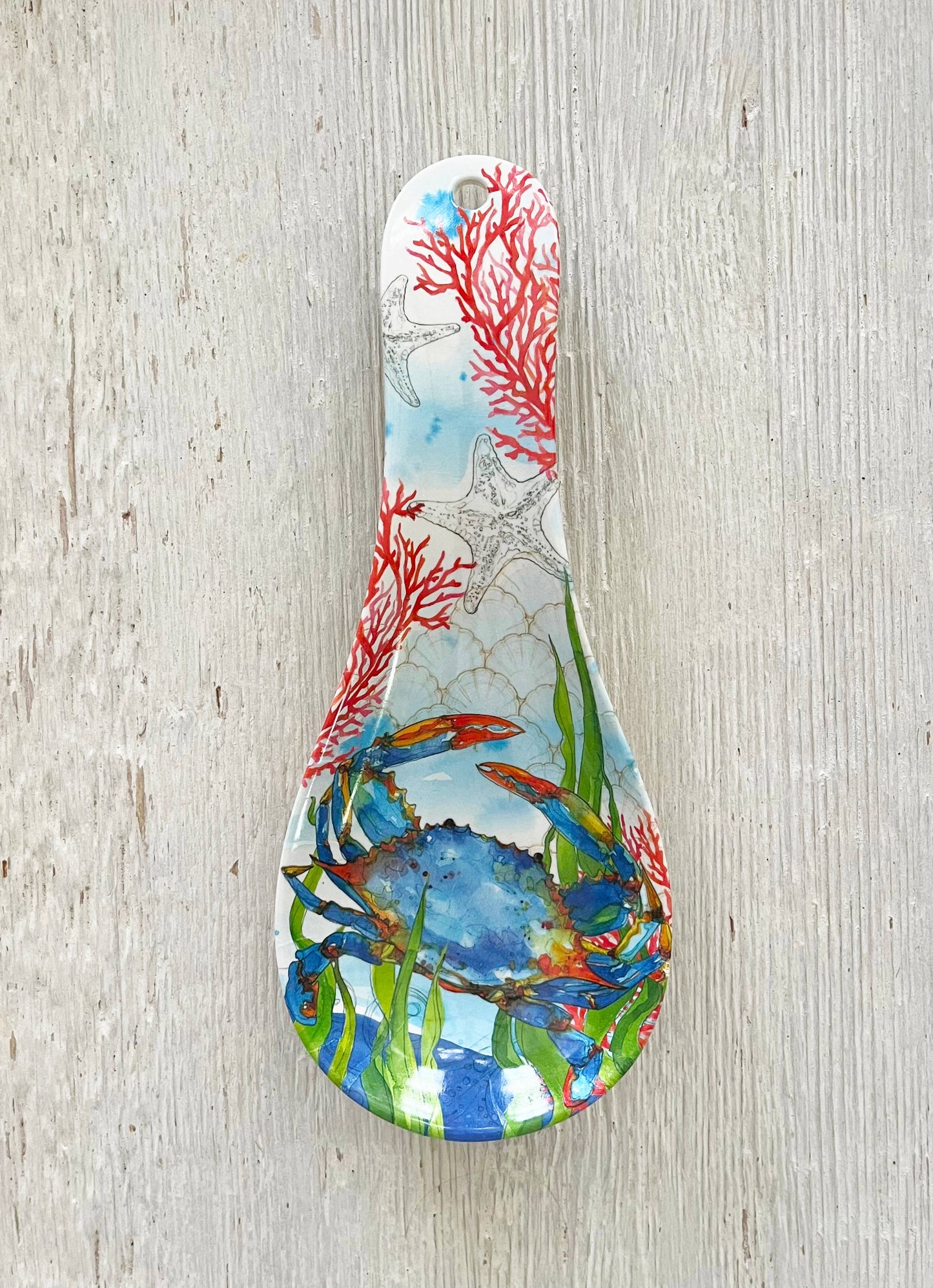 Oceana Crab Coastal Kitchen Spoon Rest