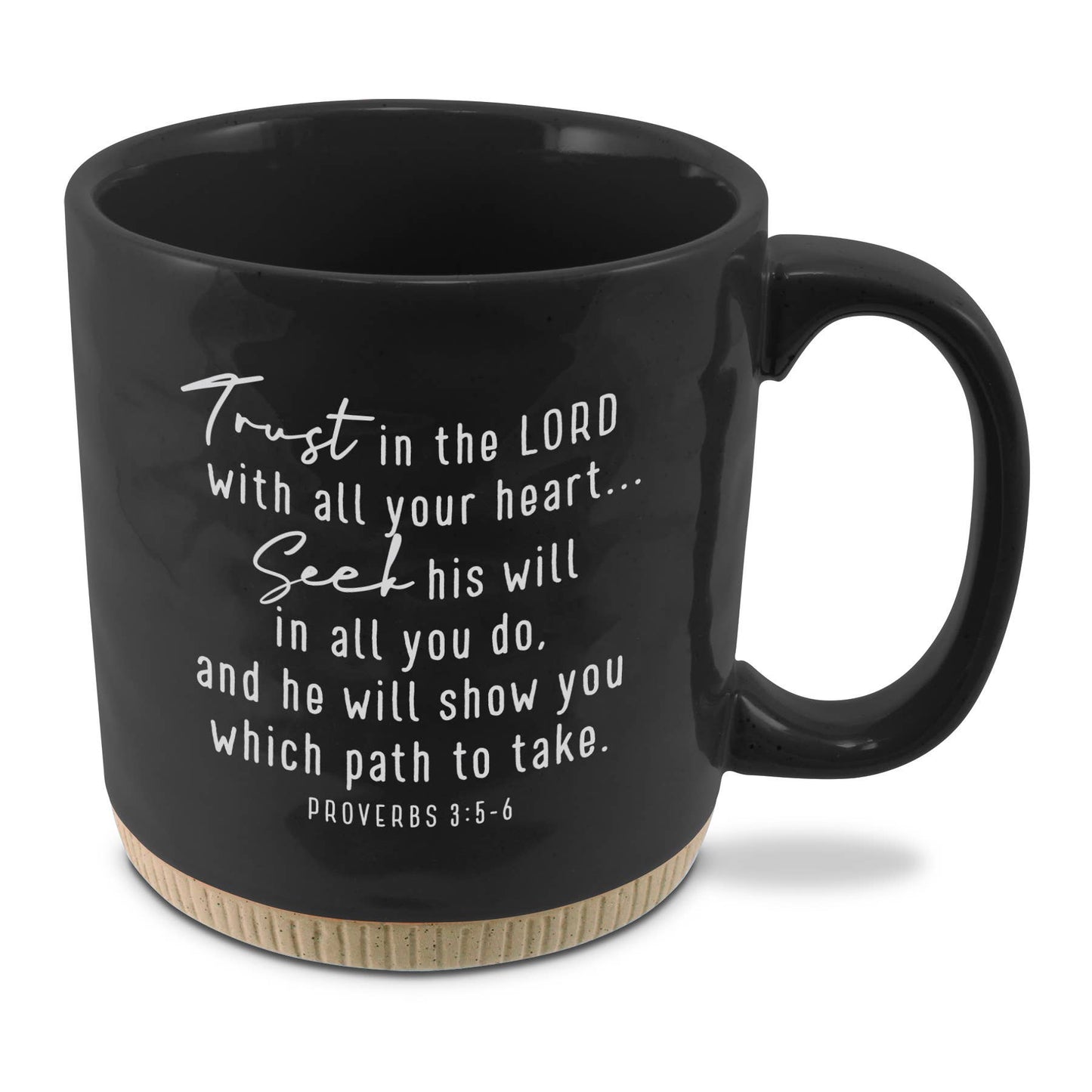 LCP Coffeecup Powerful Words Faith Black16Oz - Oak Down Collectibles