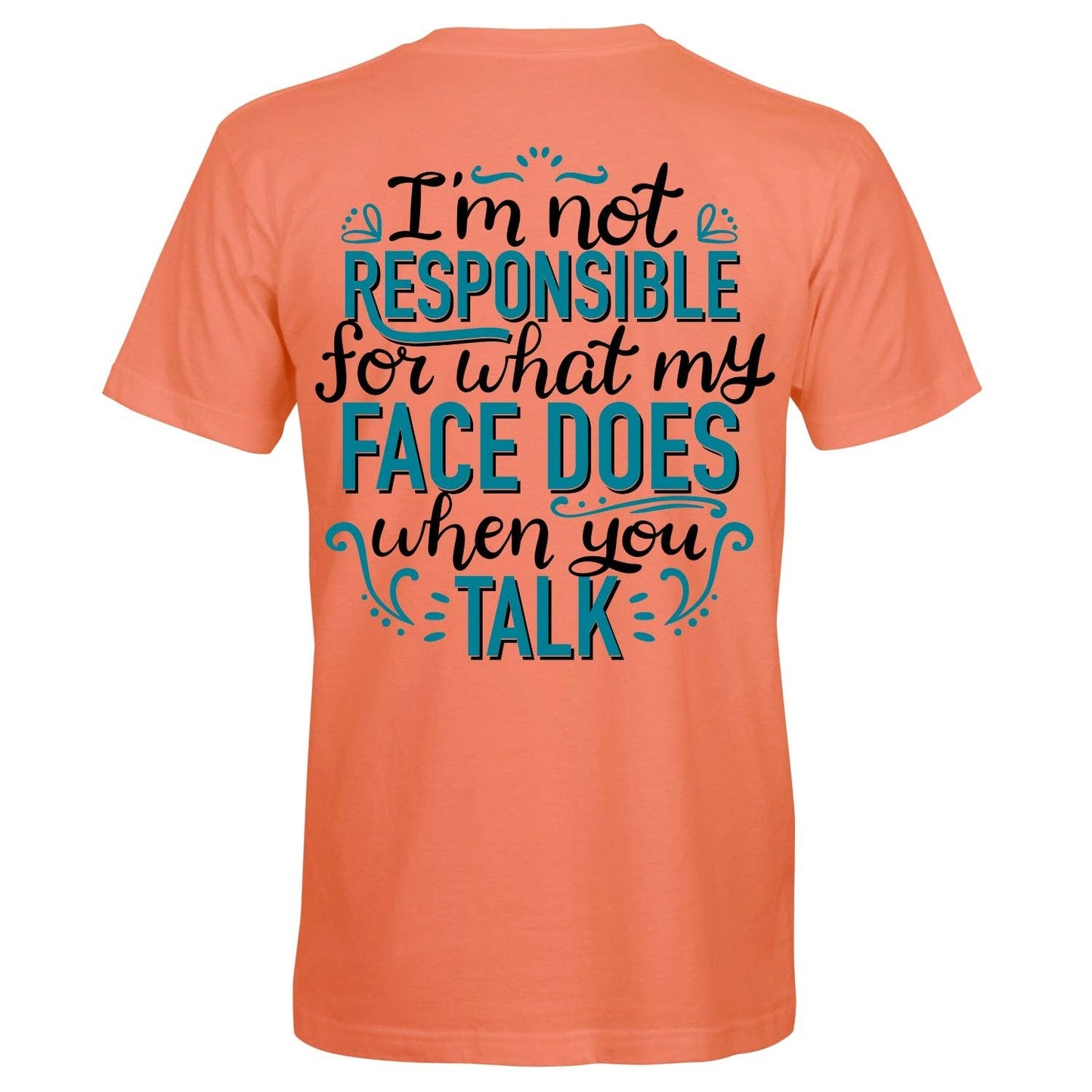 S357 What My Face Does - Bright Coral