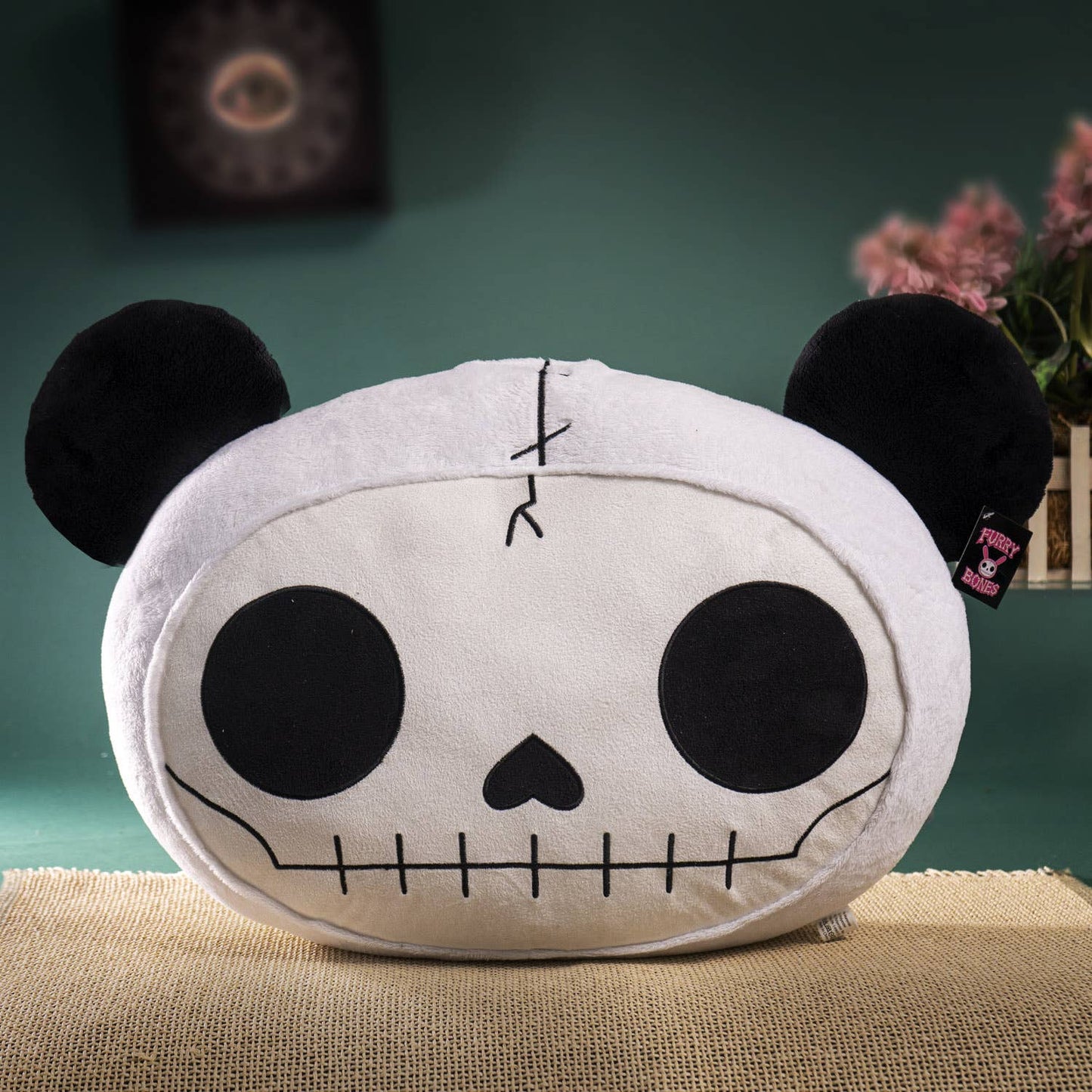 Furrybones Stuffed Plush Pillow Pandie Head - Oak Down Collectibles