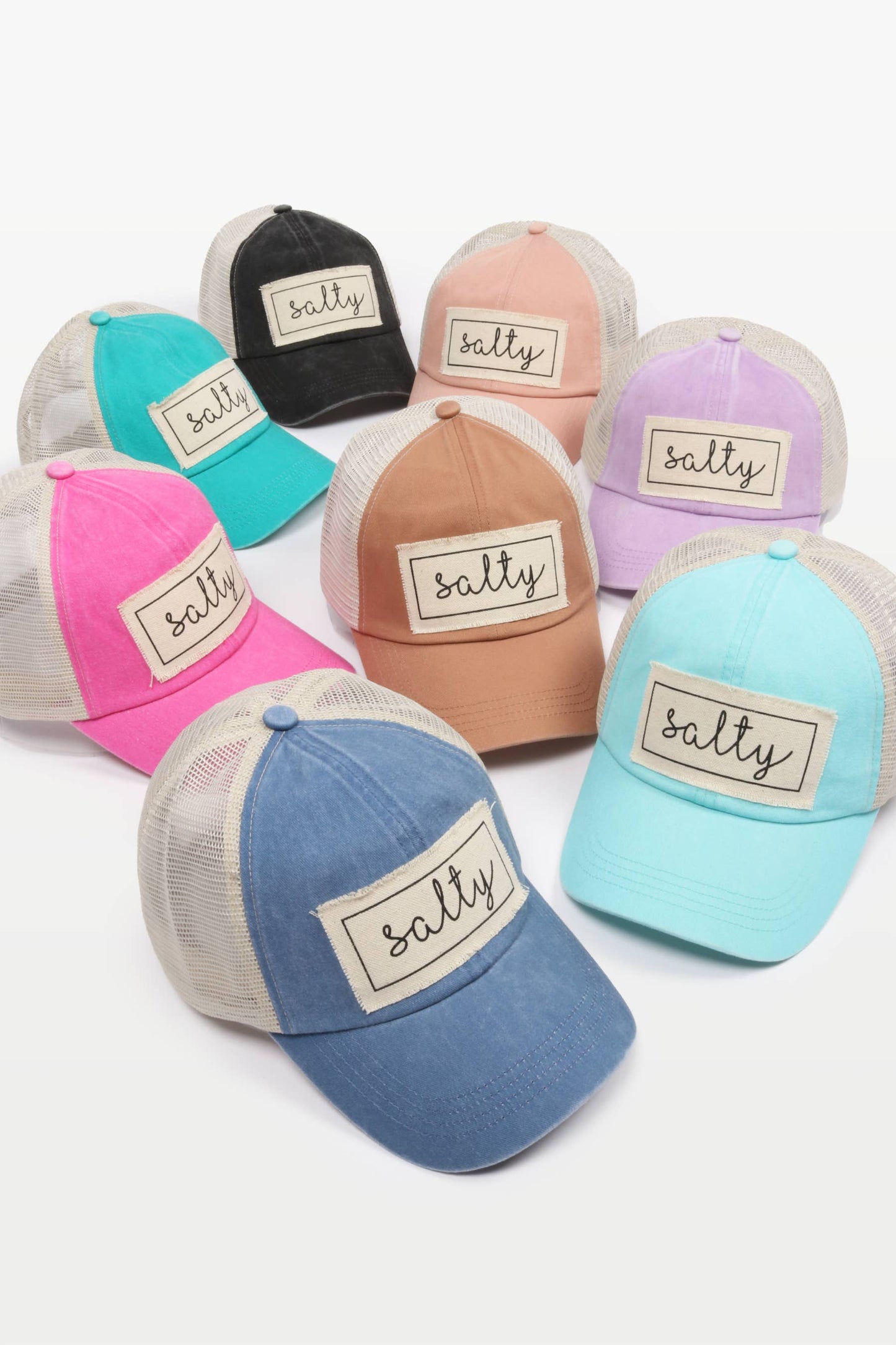 Salty Canvas Patch Mesh Back Baseball Cap