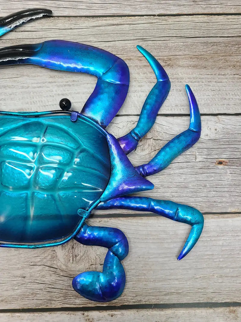 Glass and Metal Crab Wall Art, Crab Wall Decor