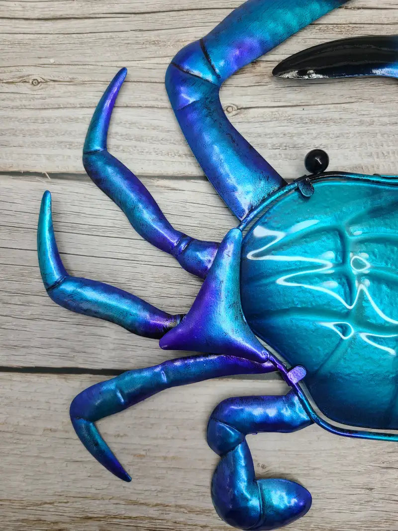 Glass and Metal Crab Wall Art, Crab Wall Decor