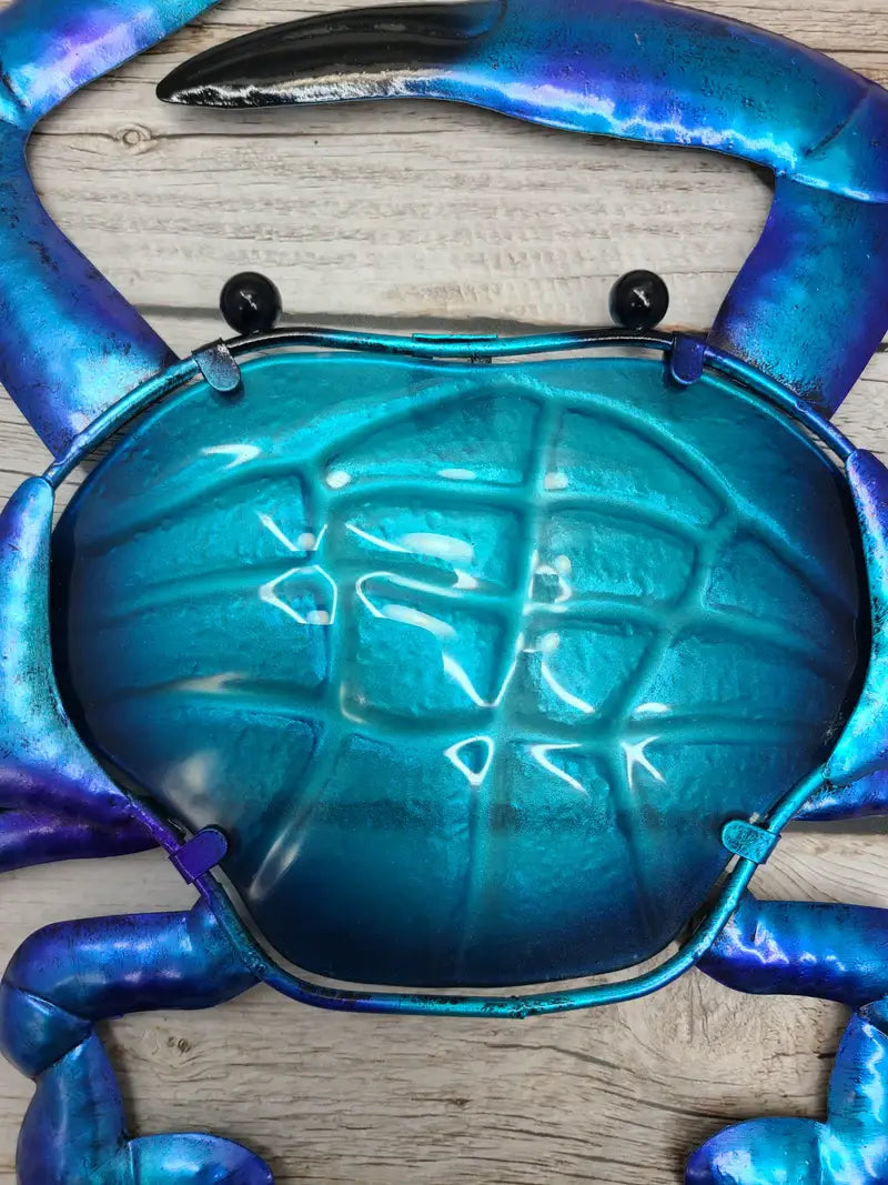 Glass and Metal Crab Wall Art, Crab Wall Decor