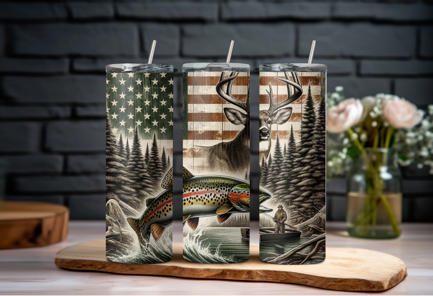 Hunting and Fishing Mashup Tumbler