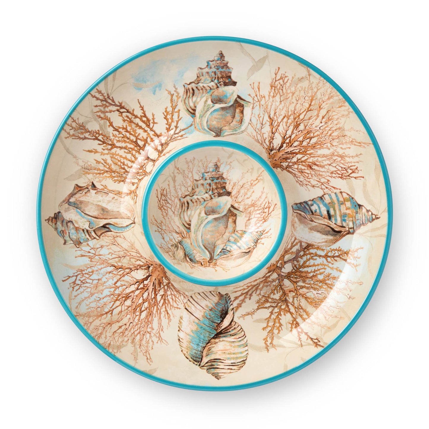 Escape to the Sea Chip & Dip, 13.75" - Oak Down Collectibles