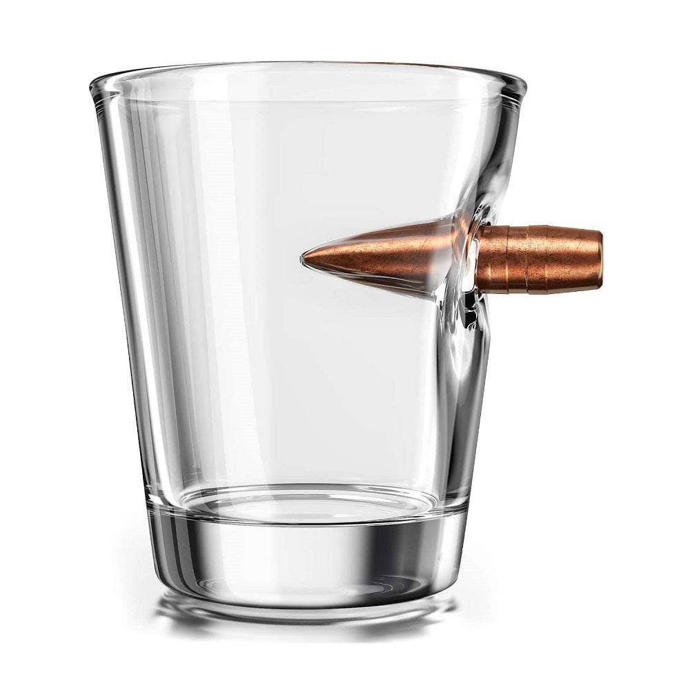 Clear Shot Glass With Bullet - 3143