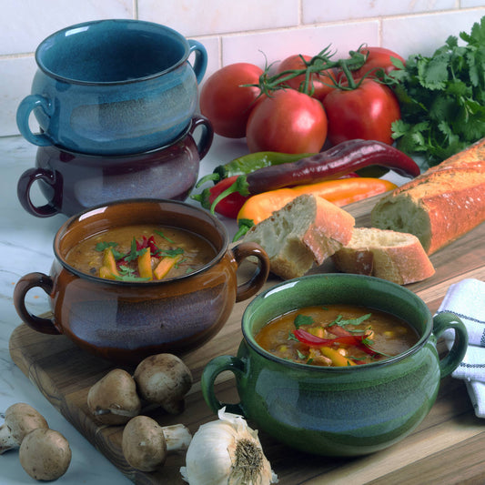 Stoneware 24oz Reactive Glaze Set of 4 Soup Crocks