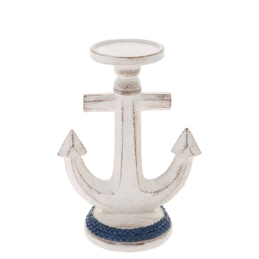 10.25" Tall Anchor Candle Holder Nautical Home Décor