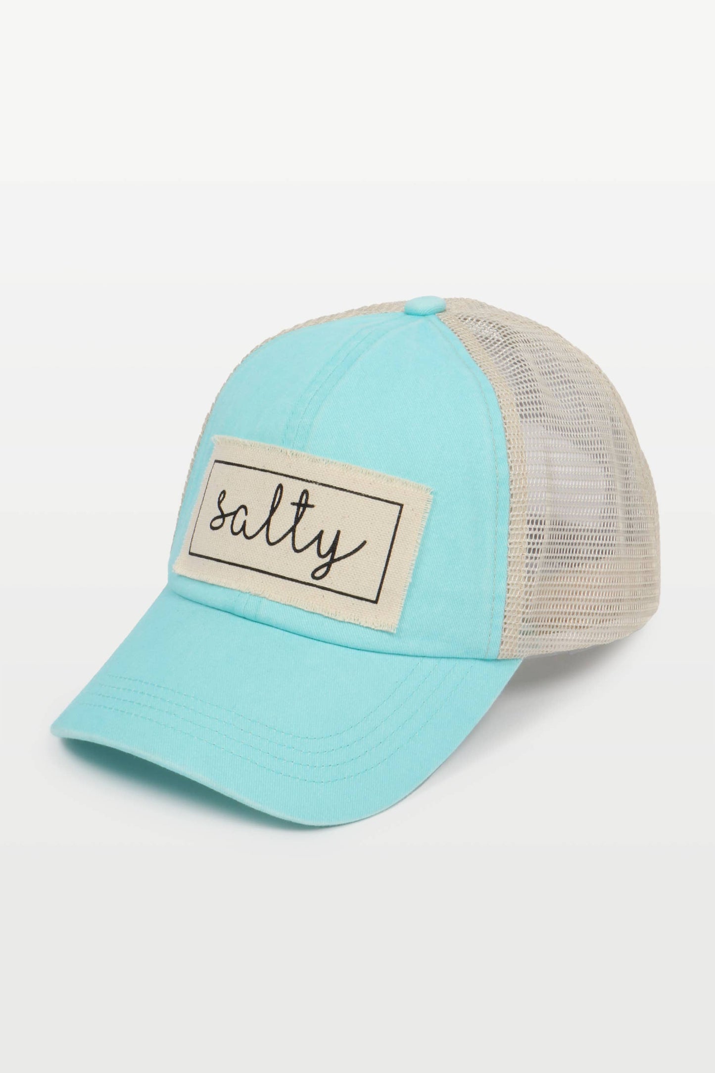 Salty Canvas Patch Mesh Back Baseball Cap