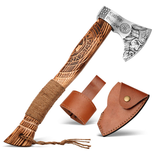 18' Handmade viking axe with sheath,  Wall Room Decor
