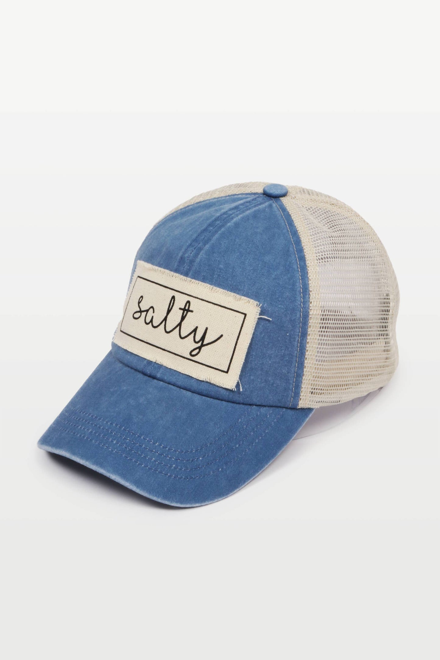 Salty Canvas Patch Mesh Back Baseball Cap