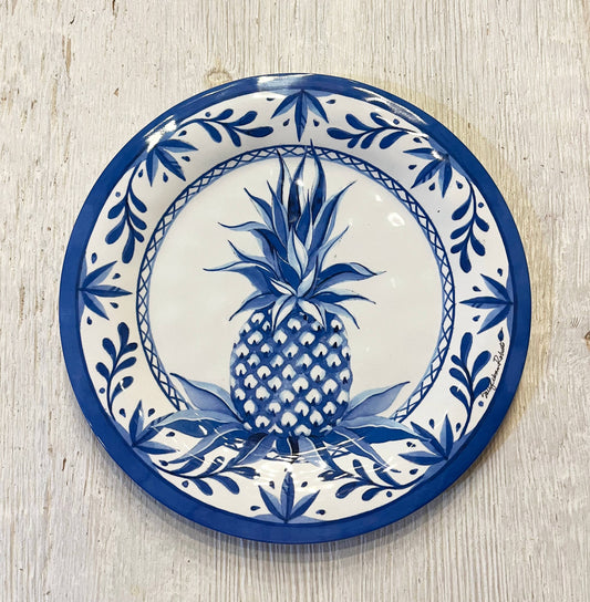 Blue Pineapple Bamboo Salad/Appetizer/Dessert Plate