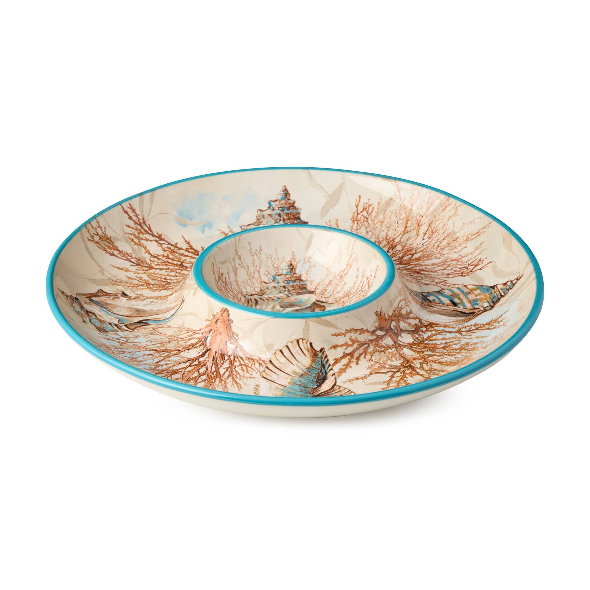 Escape to the Sea Chip & Dip, 13.75" - Oak Down Collectibles
