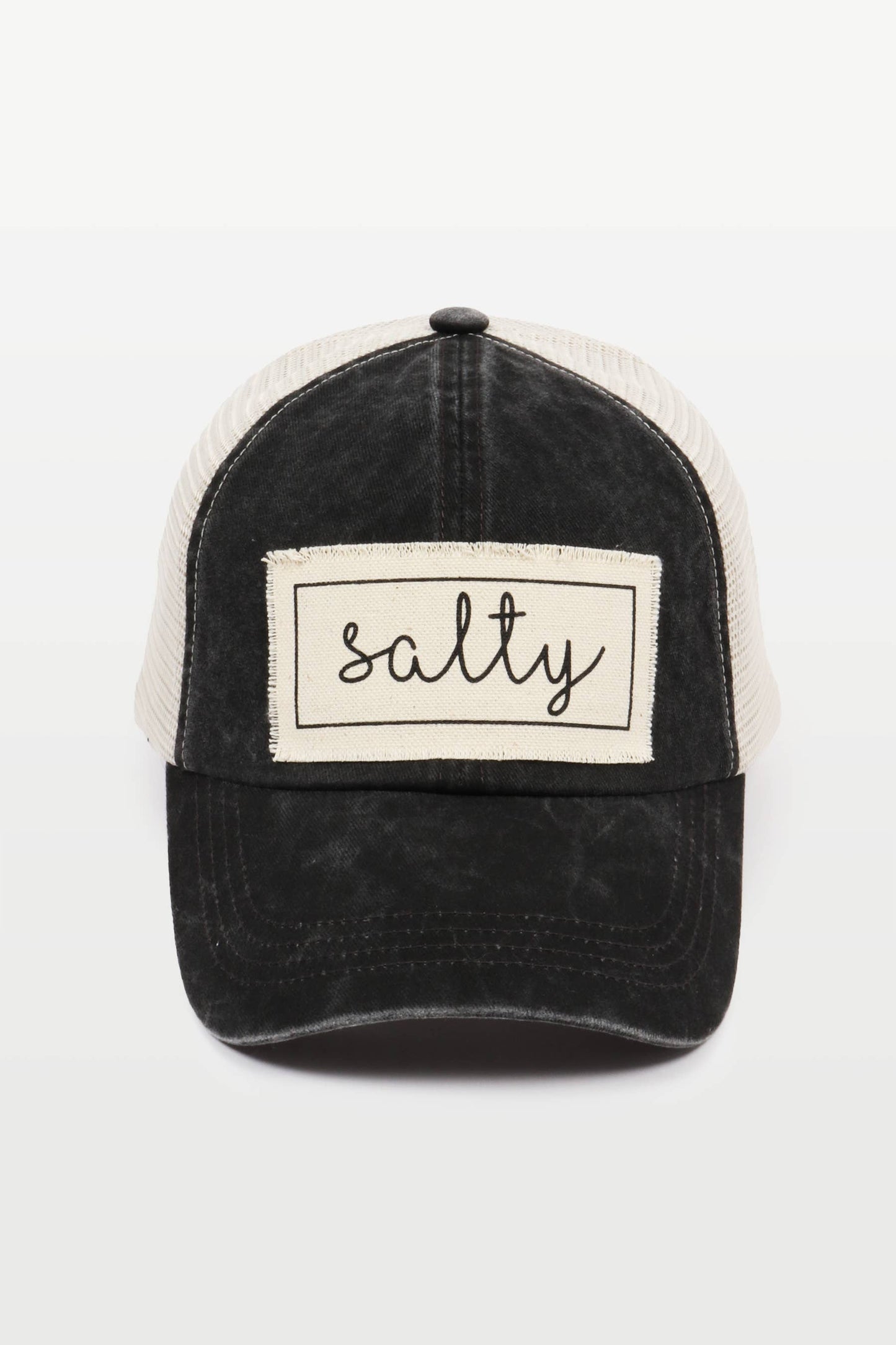 Salty Canvas Patch Mesh Back Baseball Cap