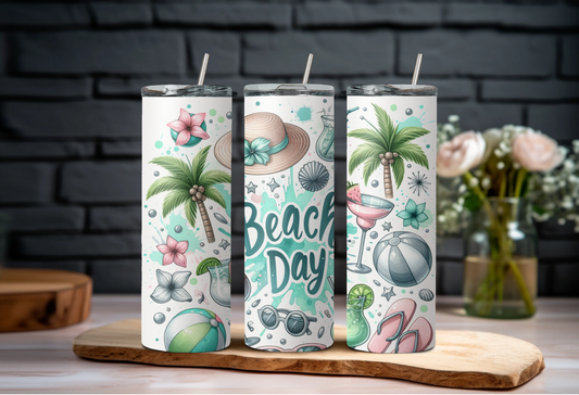Beach Day Essentials Tumbler
