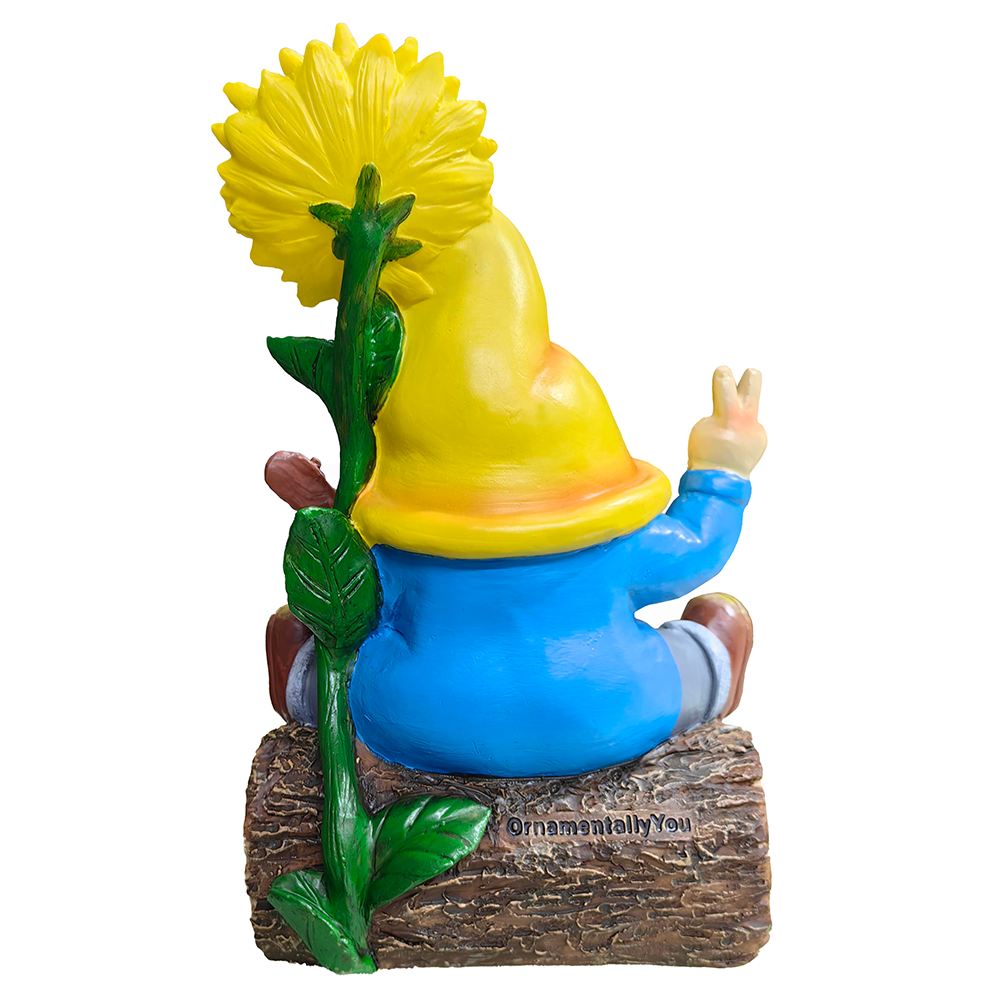 Bloom with Joy Sunflower Gnome 10" Garden Statue Figurine - Oak Down Collectibles