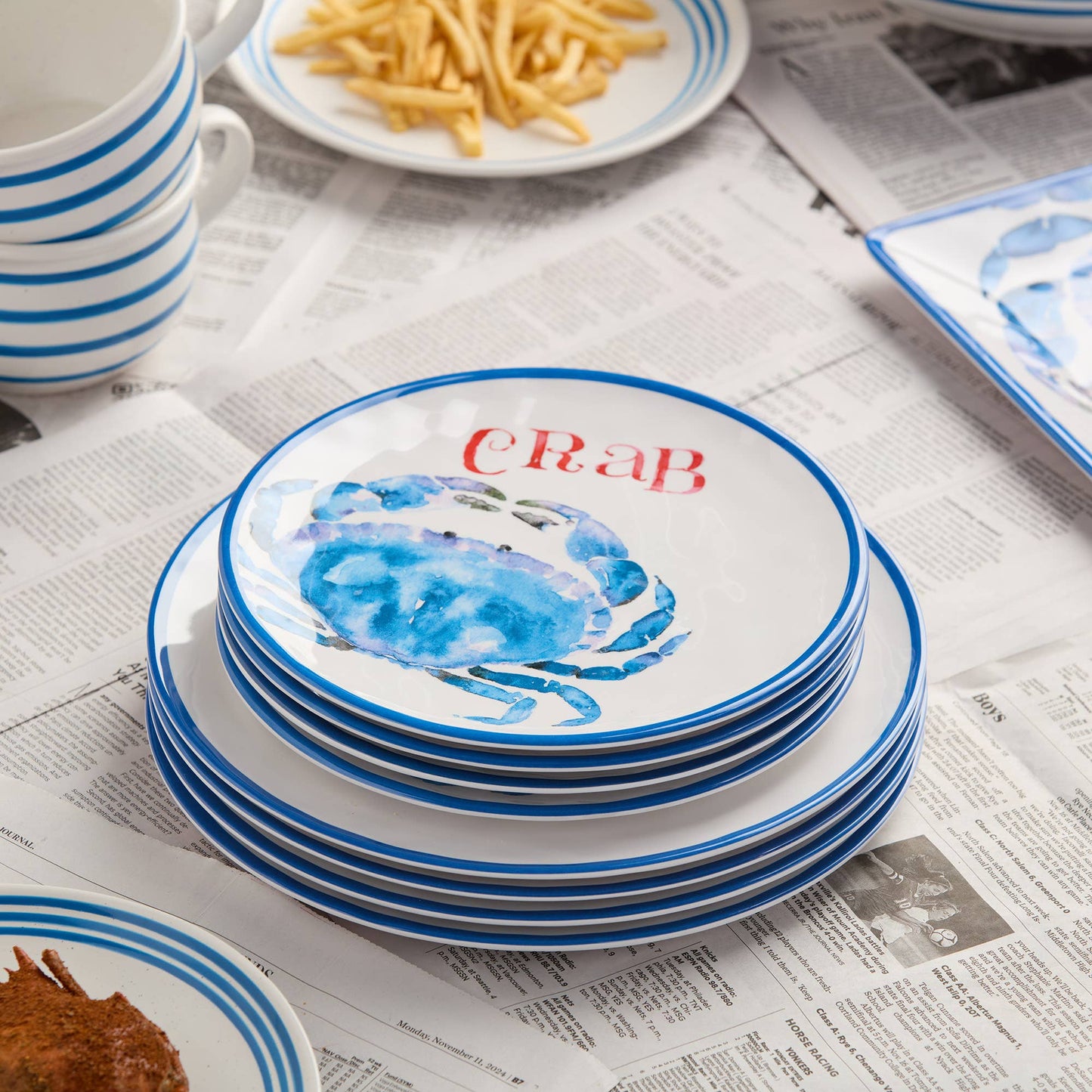 Beach House Crab Salad Plate 9"