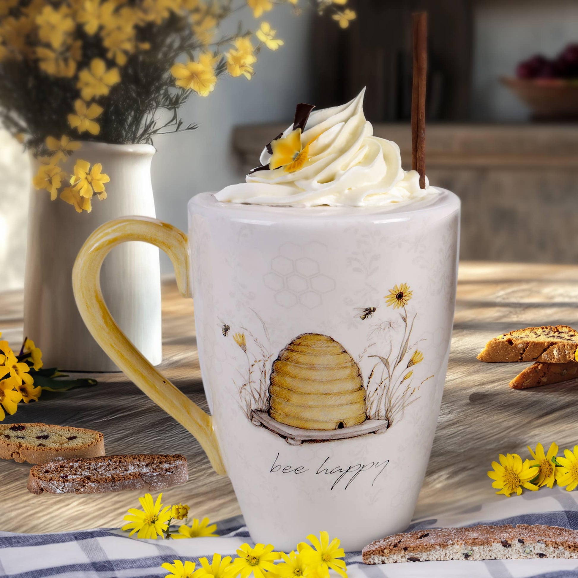 Bee Sweet Mug 16 oz. 4 asst. - Oak Down Collectibles