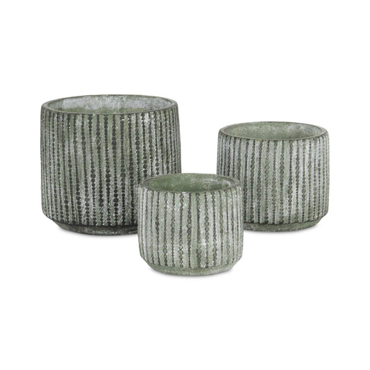 Arianthe Orb Patterned Cement Pot