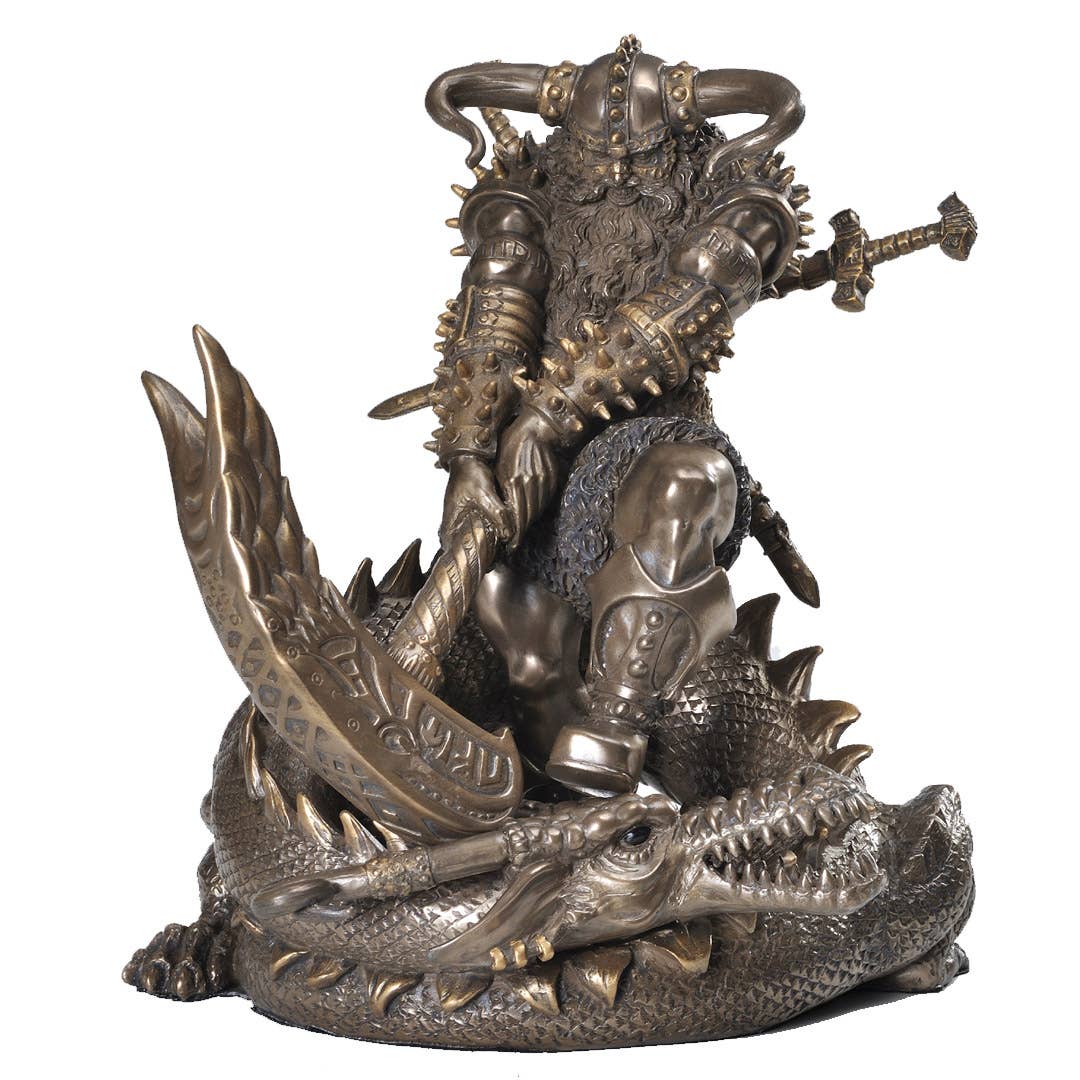 8431 Norse God Thor Battling Dragon