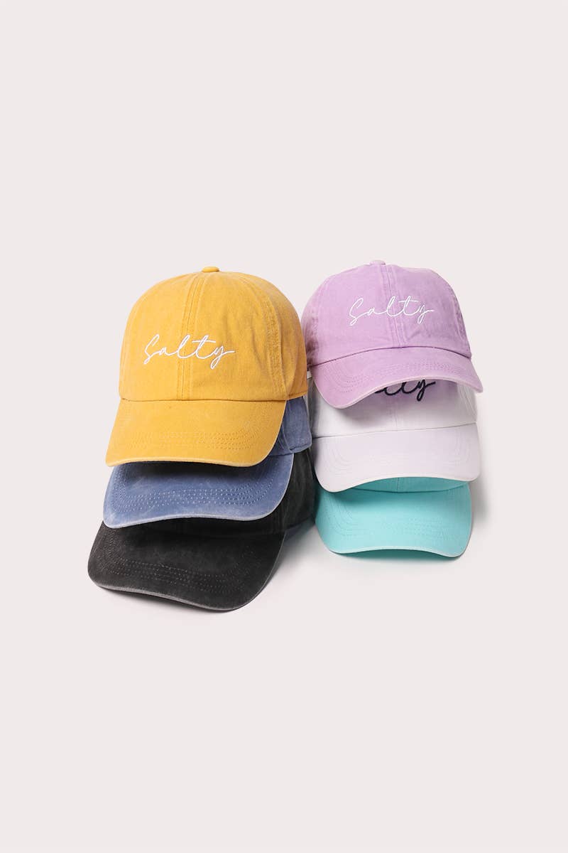 SALTY Script embroidered Baseball Cap