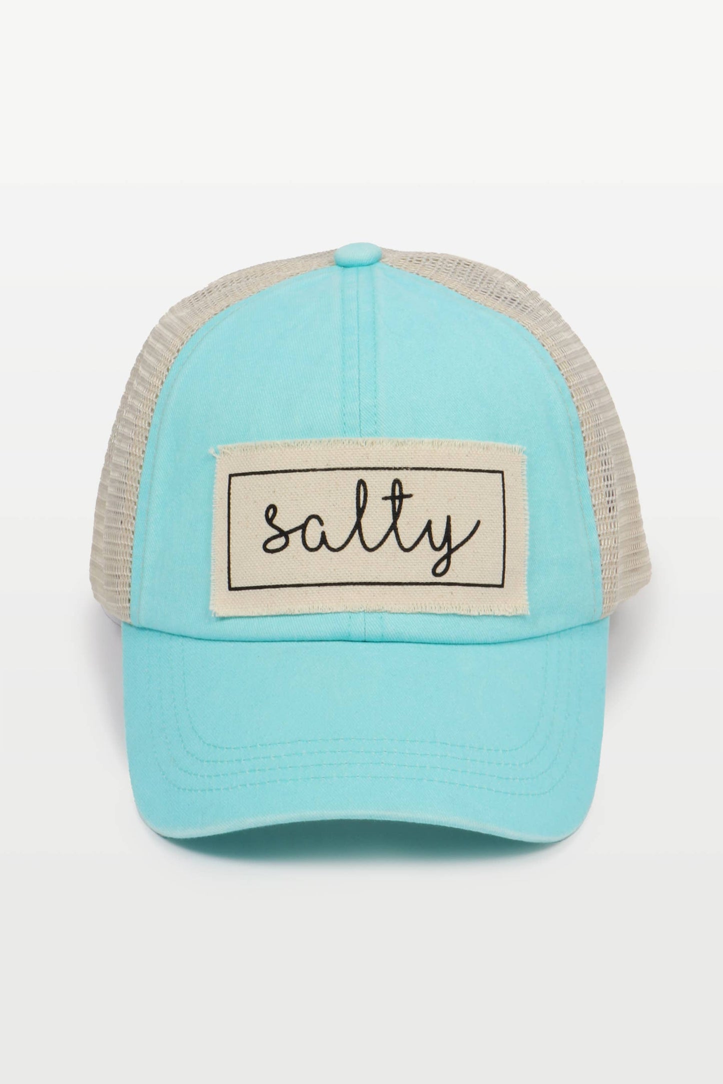 Salty Canvas Patch Mesh Back Baseball Cap
