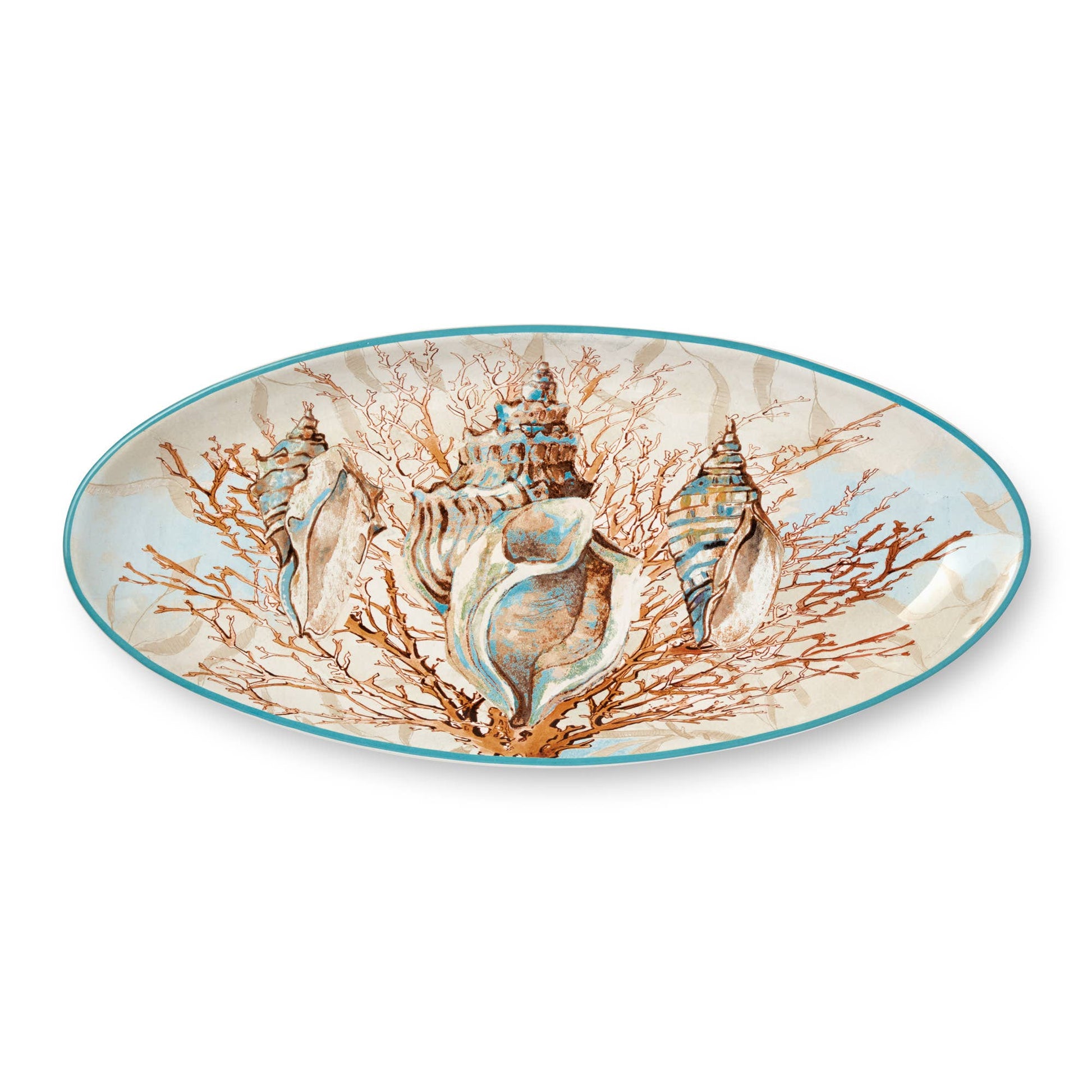 Escape to the Sea Fish Platter, 19.5" x 8.5" - Oak Down Collectibles