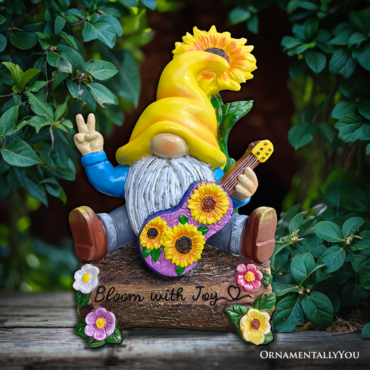 Bloom with Joy Sunflower Gnome 10" Garden Statue Figurine - Oak Down Collectibles