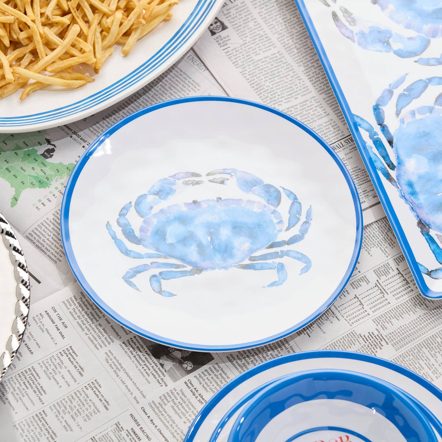 Beach House Crab Dinner Plate 11"