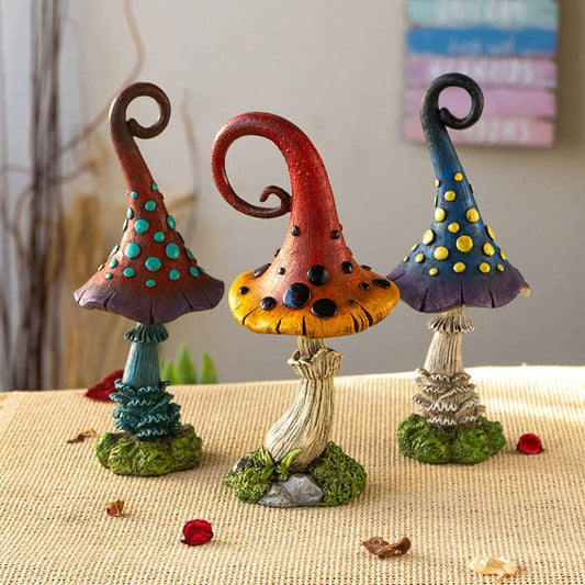 Magic Toadstool Mushrooms Home and Garden Decor Set of 3 - Oak Down Collectibles