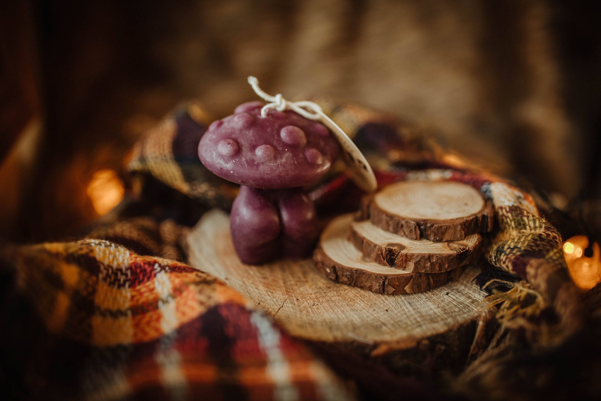 Mushroom Woman Beeswax Candle - Oak Down Collectibles