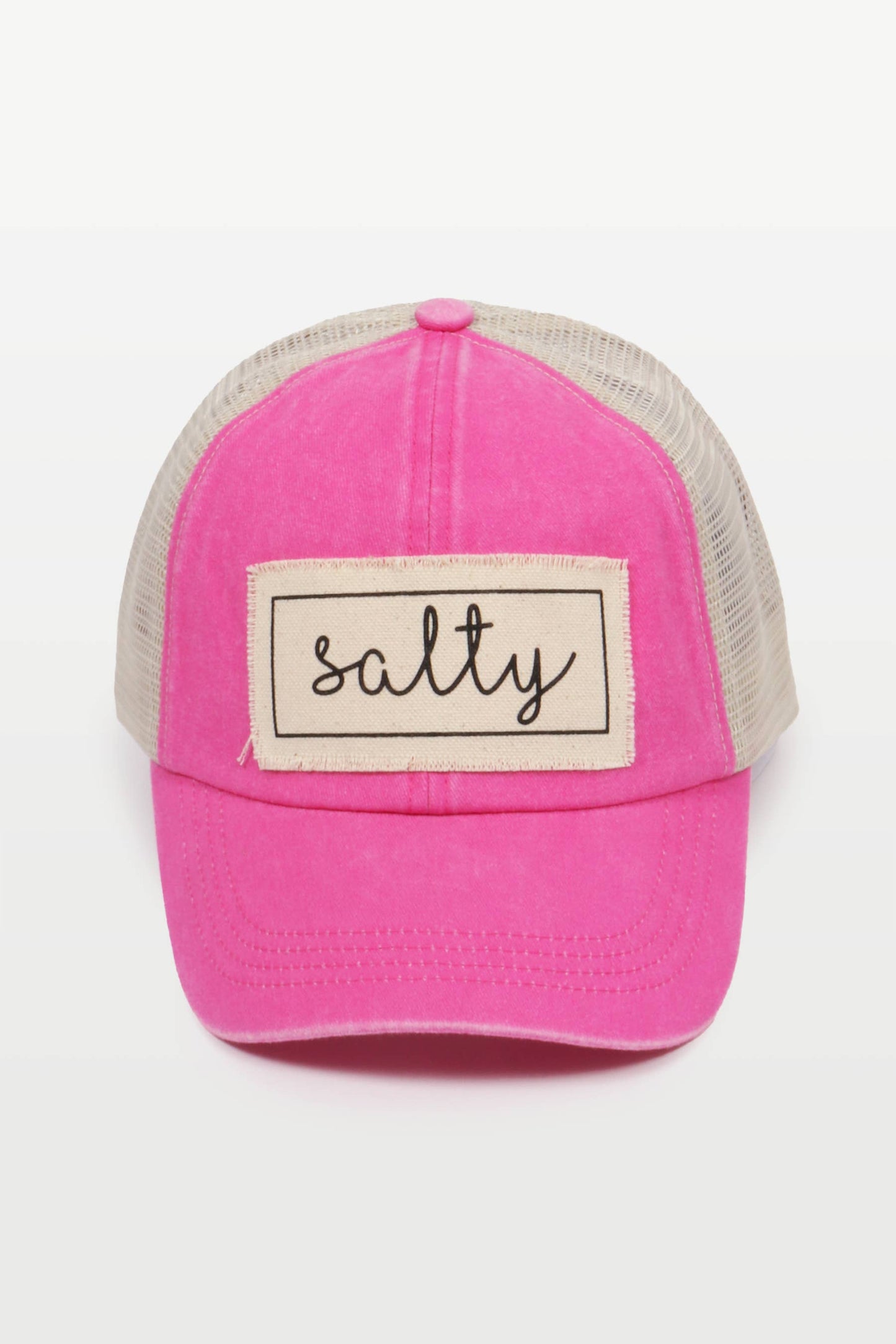 Salty Canvas Patch Mesh Back Baseball Cap