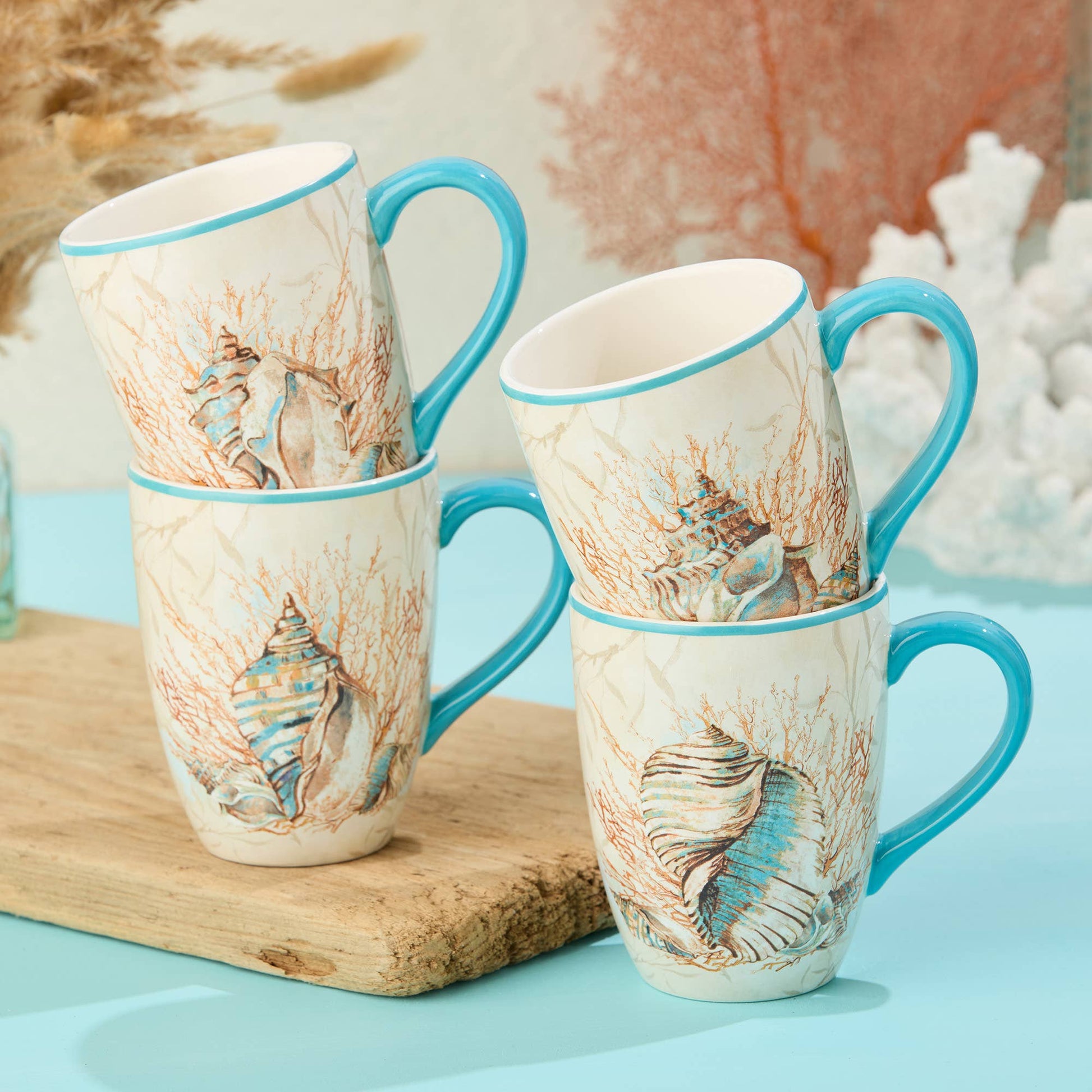 Escape to the Sea Mug 14 oz. 4 asst. - Oak Down Collectibles